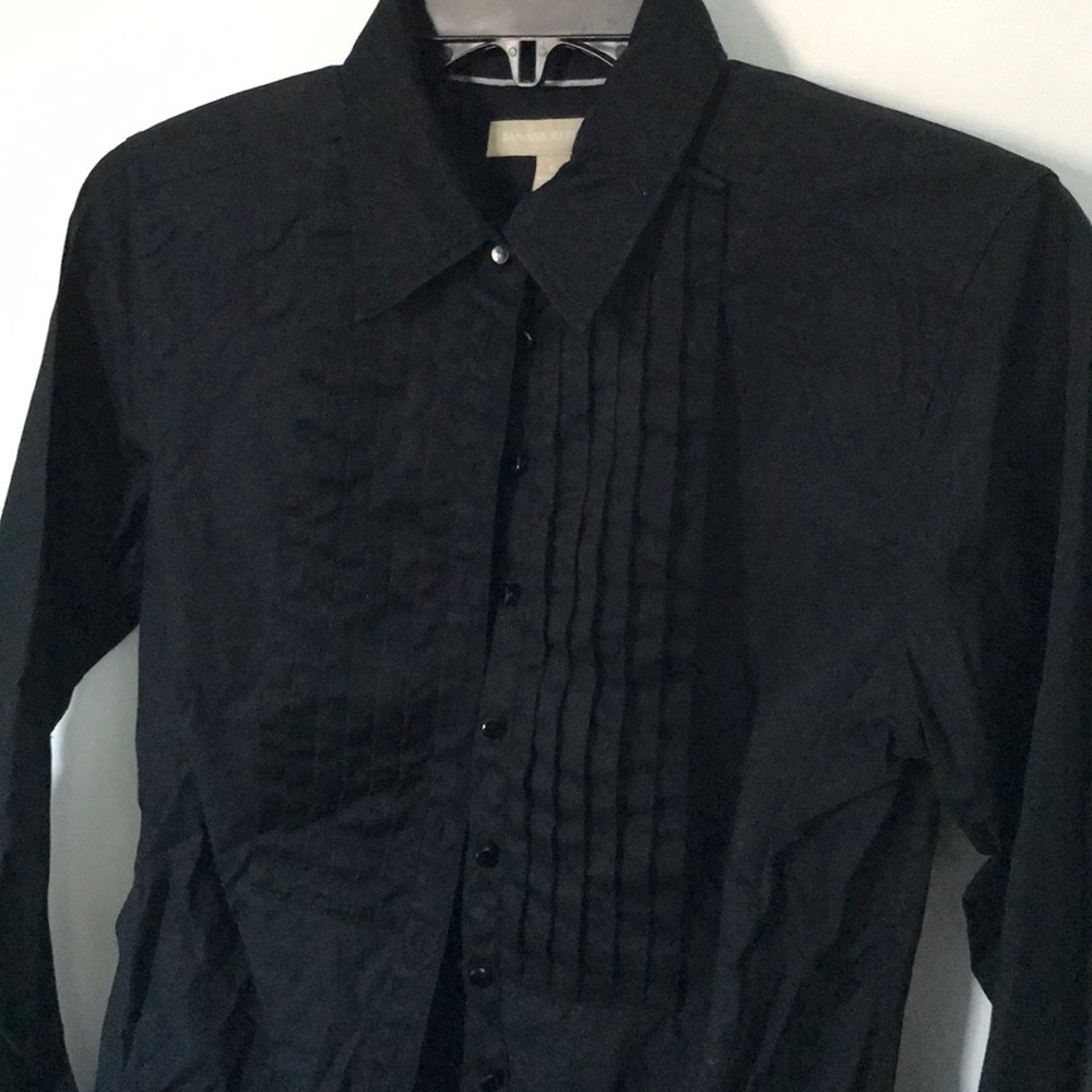 Banana republic black “tuxedo” shirt